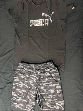 Puma Black Short Sleeve Tee with Subtle Logo
